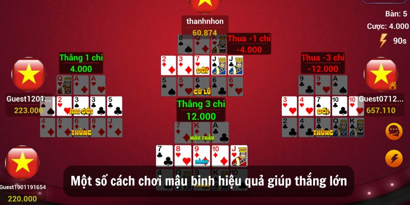 Hướng Dẫn Cách Chơi Mậu Binh Chuẩn Xác Và Hiệu Quả 3 Một số cách chơi mậu binh hiệu quả giúp thắng lớn